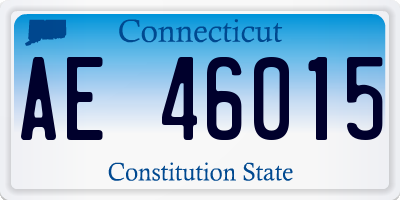 CT license plate AE46015
