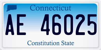 CT license plate AE46025