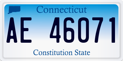 CT license plate AE46071