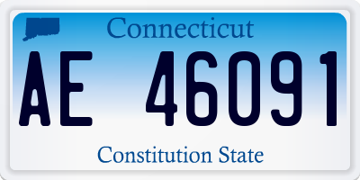 CT license plate AE46091