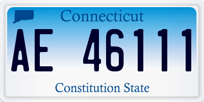 CT license plate AE46111
