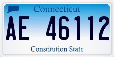 CT license plate AE46112