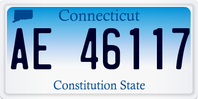 CT license plate AE46117