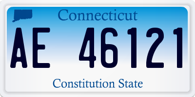 CT license plate AE46121
