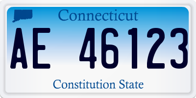CT license plate AE46123