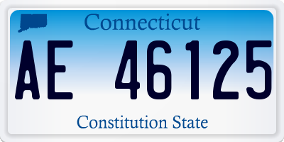 CT license plate AE46125