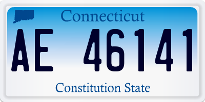 CT license plate AE46141