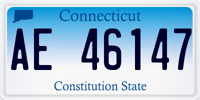 CT license plate AE46147