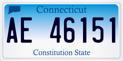 CT license plate AE46151