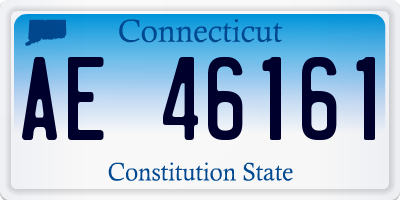 CT license plate AE46161