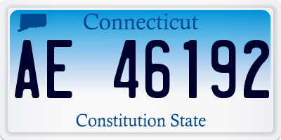 CT license plate AE46192