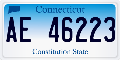CT license plate AE46223