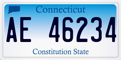 CT license plate AE46234