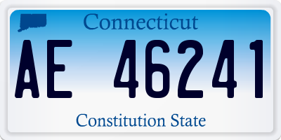 CT license plate AE46241