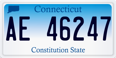 CT license plate AE46247