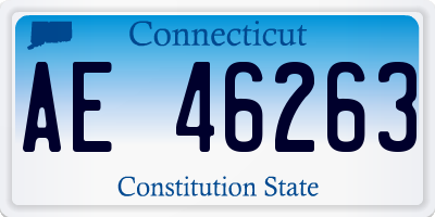 CT license plate AE46263