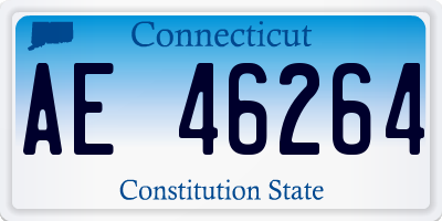 CT license plate AE46264