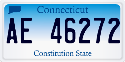 CT license plate AE46272