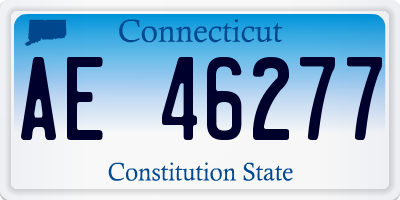 CT license plate AE46277