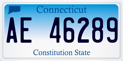 CT license plate AE46289