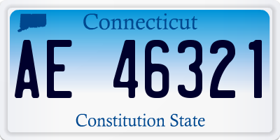 CT license plate AE46321
