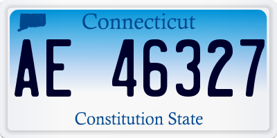 CT license plate AE46327