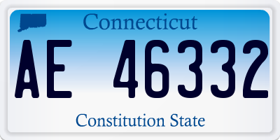 CT license plate AE46332