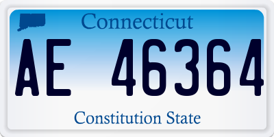 CT license plate AE46364