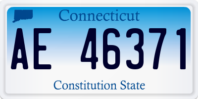 CT license plate AE46371