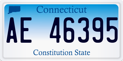 CT license plate AE46395