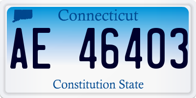 CT license plate AE46403