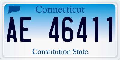CT license plate AE46411