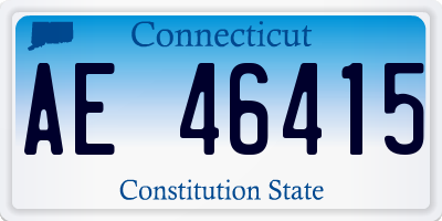 CT license plate AE46415