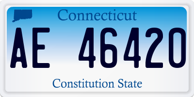 CT license plate AE46420