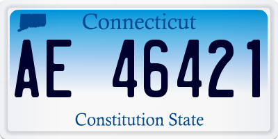 CT license plate AE46421