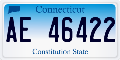 CT license plate AE46422