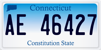 CT license plate AE46427