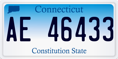 CT license plate AE46433