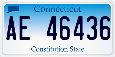CT license plate AE46436