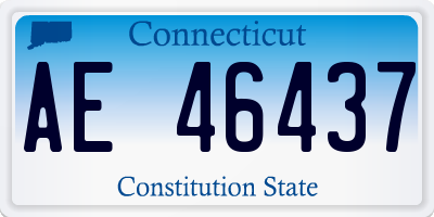 CT license plate AE46437