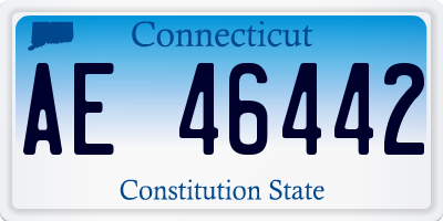 CT license plate AE46442