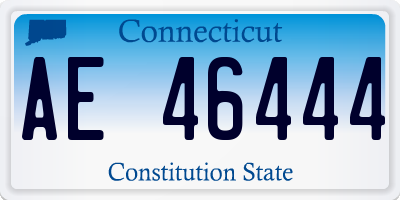 CT license plate AE46444