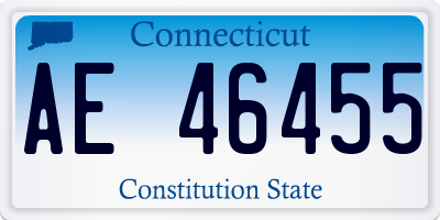 CT license plate AE46455