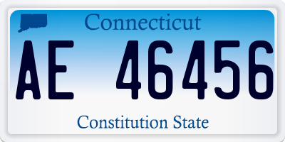 CT license plate AE46456
