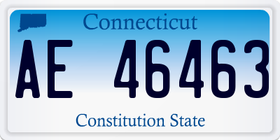 CT license plate AE46463