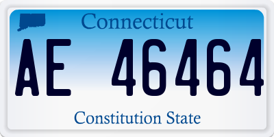 CT license plate AE46464