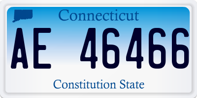 CT license plate AE46466