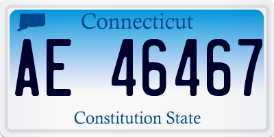 CT license plate AE46467