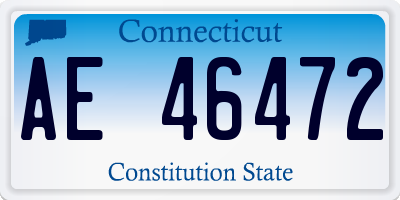CT license plate AE46472