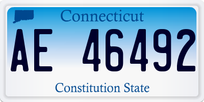 CT license plate AE46492
